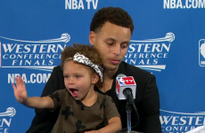 Daddy scored 34 points but Steph Curry's daughter was the star of Game 1