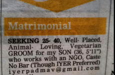 An Indian mam put a gay marriage ad in the paper for her son