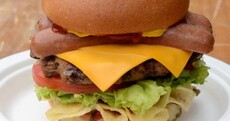 1,080-calorie hotdog-burger (with crisps) will 'appeal to US patriotic spirit'