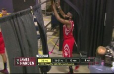 'Knocking over the curtains' became a new US sports phrase thanks to James Harden last night