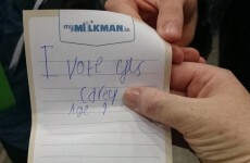 'I vote Yes': A kid slipped this adorable note into a ballot box in Dublin