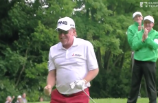 Miguel Angel Jimenez had the perfect celebration for his second hole-in-one in a week