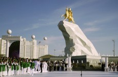 Turkmenistan has unveiled this MASSIVE statue of its president riding a horse