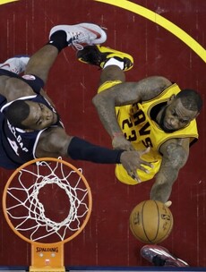 An injured LeBron James delivered one of the outstanding playoff performances last night