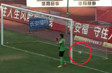 Keeper stops to take a swig of his water, concedes one of the most bizarre goals you will see