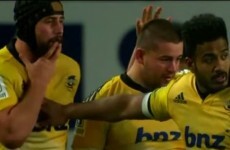 Rugby player goes in for high five, accidentally slaps himself in the face