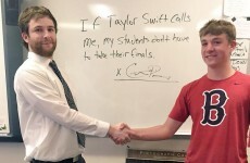 This teacher promised to cancel his students' exams if they get Taylor Swift to call him