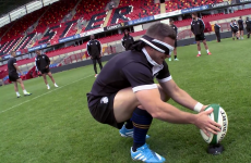 The Baa-Baas' outrageous skill-set now extends to blindfolded place-kicking