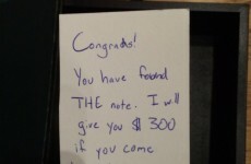 This mysterious note promising a man $300 sent the internet into a frenzy