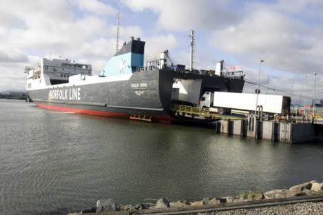 Ships exporting goods from Dublin Port