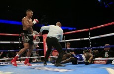 Video: Anthony Joshua took two rounds to stop his 'toughest test' Kevin Johnson last night