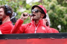 Jack Wilshere leads fans in anti-Spurs chant at Arsenal victory parade