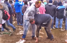 Here is a glorious compilation of people falling in the muck at Slane