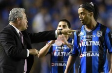 Ronaldinho tried a Georgie Best effort but his cheeky goal was disallowed too