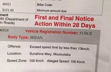 Er, there's something seriously wrong with this speeding ticket