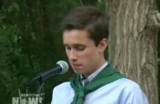 Watch as this student gives the emotional speech he was banned from giving