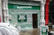Look what's happened to the Paddy Power shop on Baggot Street...