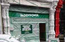 Look what's happened to the Paddy Power shop on Baggot Street...