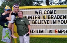 This teen is walking 57 miles with his brother strapped to his back