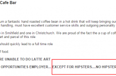 This Dublin restaurant's job posting includes one VERY important stipulation