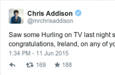 An English comedian watched hurling and had this to say to us...