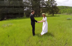 This drone footage of a wedding is beautiful, but wait for it...