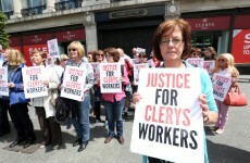"Devastated" Clerys workers picket landmark store following shock closure