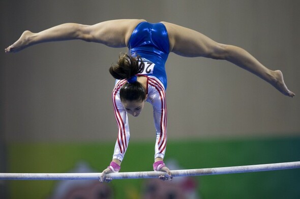 Tiny Japanese Leotard Pussy - Outcry after top gymnast criticised over her genitalia in 'revealing' outfit