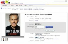 Signed Blair books going for over €263 on eBay