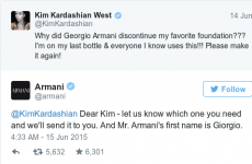kim kardashian giorgio armani foundation