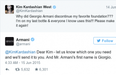 kim kardashian armani foundation