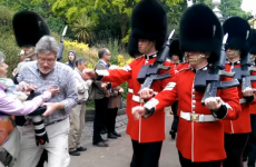 This is what happens when you get in the way of the Queen's Guard
