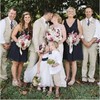 The wedding photographer said 'kiss'... and the flower girl did just that