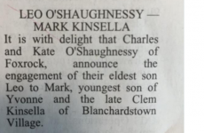 Everyone is sharing this special engagement notice from today’s Irish Times