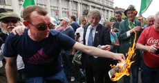 Bills burned, Greek flags flown as water charge protests return to Dublin