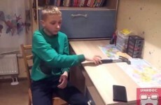 This kid attempted to prove how tough his new case is, but failed miserably