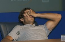 Rafael Nadal collapsed in his chair at a press conference last night