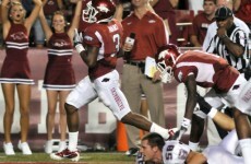 Watch: college football player turns punt return fumble into a TD