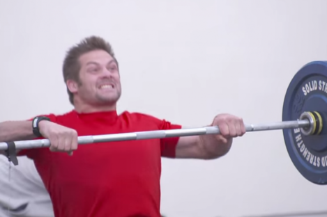 Richie McCaw got straight down to work in the gym.