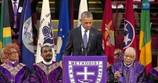 WATCH: Obama sings 'Amazing Grace' at funeral for Charleston church leader
