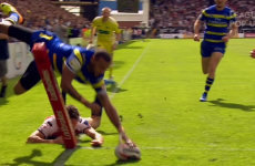 This flying one-handed rugby league try is simply outrageous
