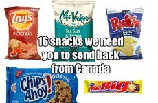 16 snacks we need you to send back from Canada