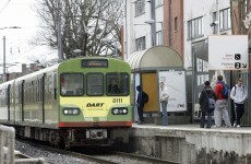 The Dart was delayed after a naked man got onto the tracks