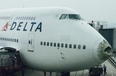 Violent hailstorm leaves plane with a hole in its nose