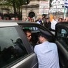 Senators abandon cars after protesters shut down street outside Leinster House