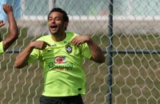 Poor old Fred hit the bar from a foot out against Santos