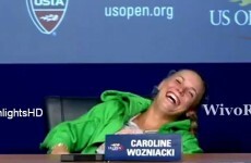 Caroline Wozniacki mocked Rafael Nadal's post-match cramps last night