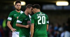Cork City players squared up to each other after last night's Europa League draw