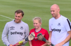 Mark Noble did little to convince anyone of his Irish roots when he tried his hand at hurling