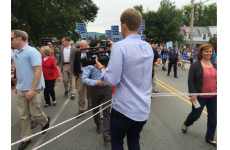 Hillary Clinton dragged reporters around with a rope and it went horribly viral